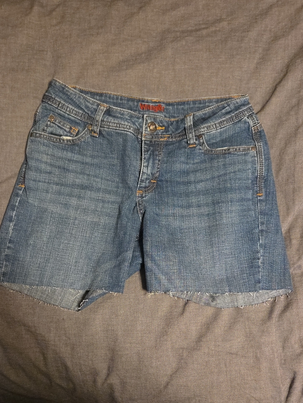 Wrangler Light Blue Denim Cutoff Shorts